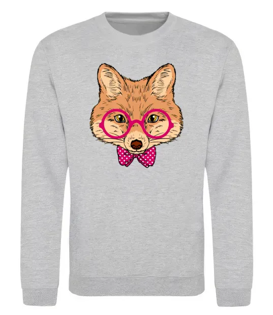 Свитшот Ввічливий лис Серый меланж фото