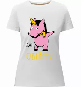 Женская премиум футболка Cute unicorn Белый фото