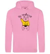 Мужская толстовка (худи) Ну приветик ведмідь Розовый фото
