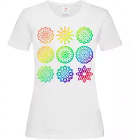 Женская футболка Йога принт Белый фото