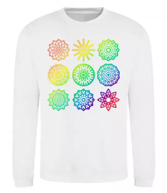 Свитшот Йога принт Белый фото