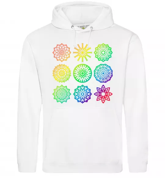 Жіноча толстовка (худі) Йога принт Білий фото