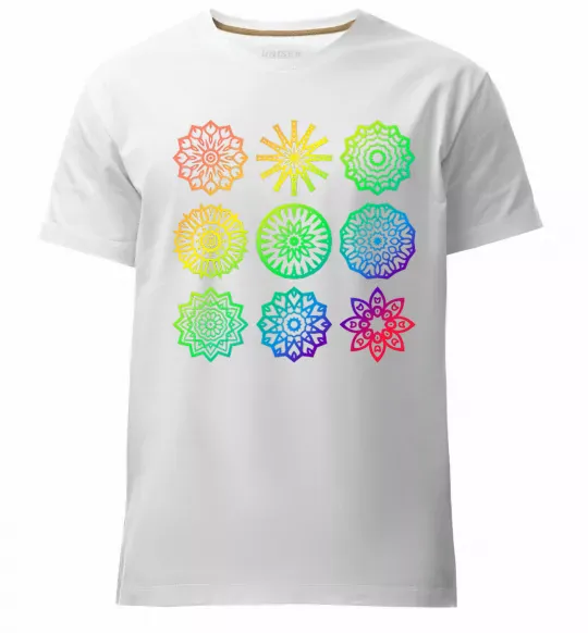 Мужская премиум футболка Йога принт Белый фото