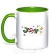 Чашка з кольоровою ручкою Joy holiday Зелений фото