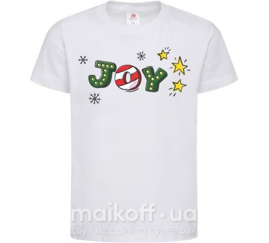Дитяча футболка Joy holiday Білий фото