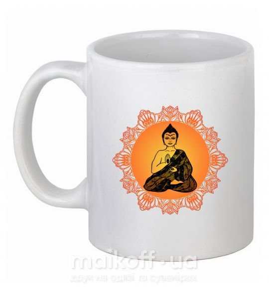 Чашка керамічна India print Білий фото