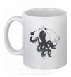Чашка керамическая The octopus Белый фото