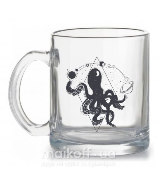 Чашка скляна The octopus Прозорий фото