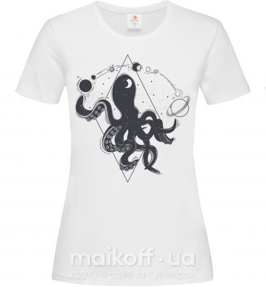 Женская футболка The octopus Белый фото