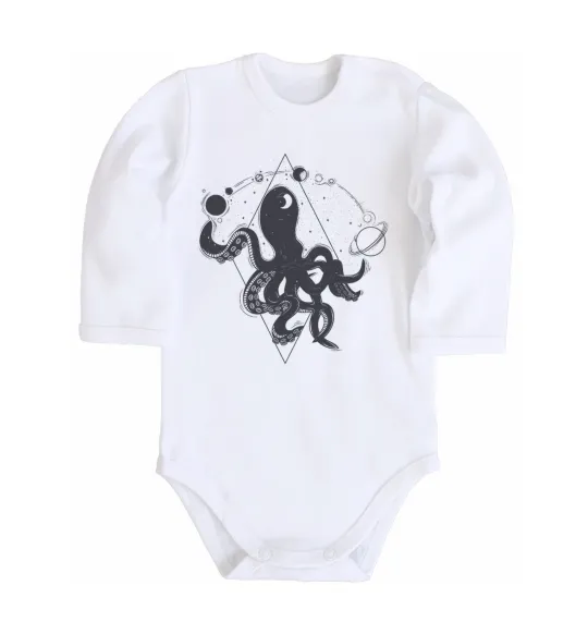 Детский боди The octopus Белый фото