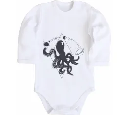 Детский боди The octopus Белый фото