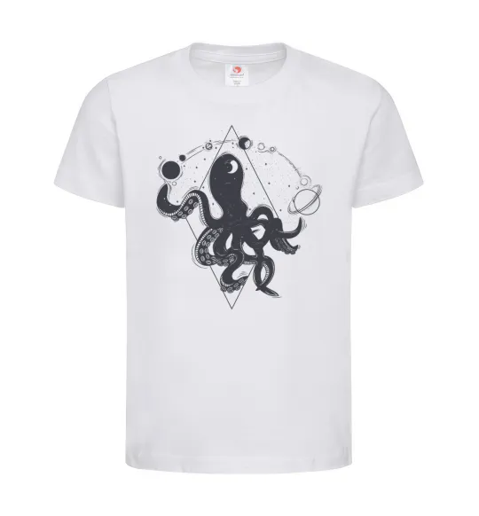 Детская футболка The octopus Белый фото