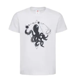 Детская футболка The octopus Белый фото