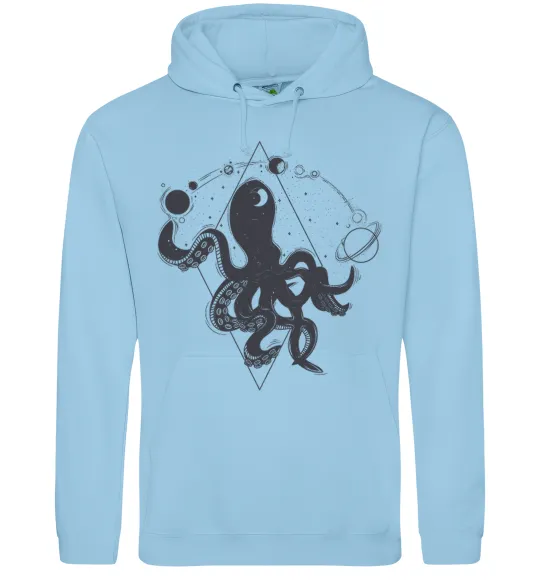 Жіноча толстовка (худі) The octopus Блакитний фото
