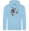 Женская толстовка (худи) Вовк голова Голубой фото
