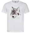 Мужская футболка Вовк голова Белый фото