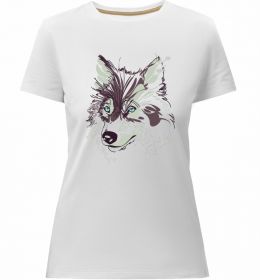 Женская премиум футболка Вовк голова