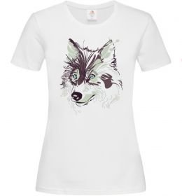 Жіноча футболка Вовк голова Жіноча футболка Вовк голова