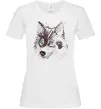 Женская футболка Вовк голова Белый Женская футболка Вовк голова Белый фото