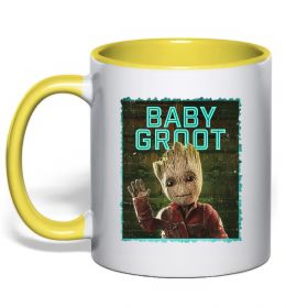 Чашка з кольоровою ручкою Baby groot