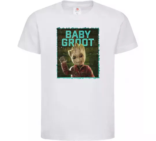 Дитяча футболка Baby groot Білий фото