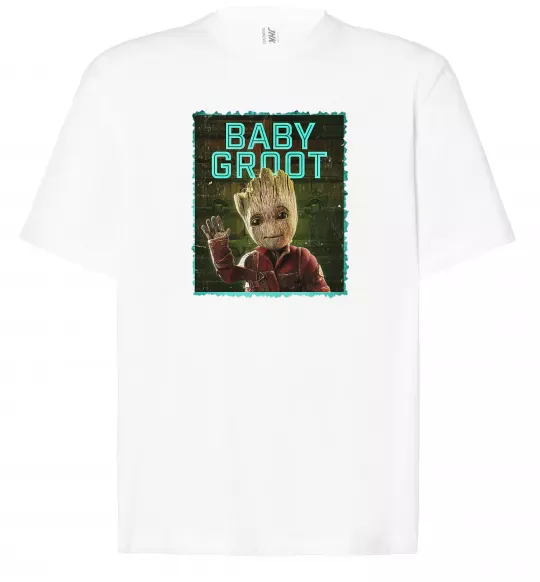 Футболка Оверсайз Baby groot Білий фото