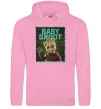 Мужская толстовка (худи) Baby groot Розовый фото