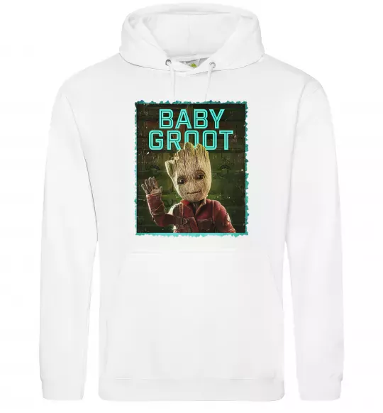 Женская толстовка (худи) Baby groot Белый фото