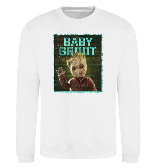 Свитшот Baby groot Белый фото