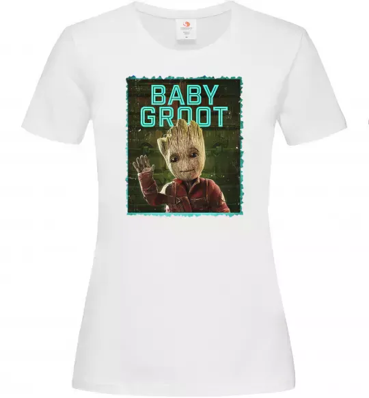 Женская футболка Baby groot Белый фото