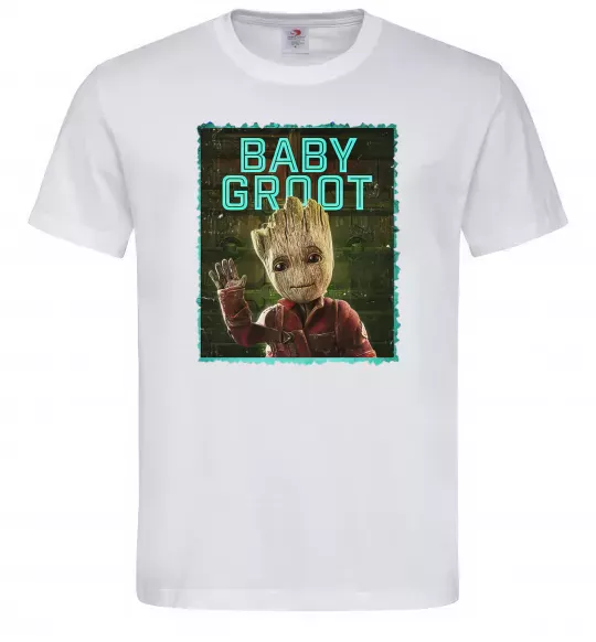 Чоловіча футболка Baby groot Білий фото