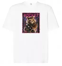 Футболка Оверсайз Save the galaxy Грут Білий фото