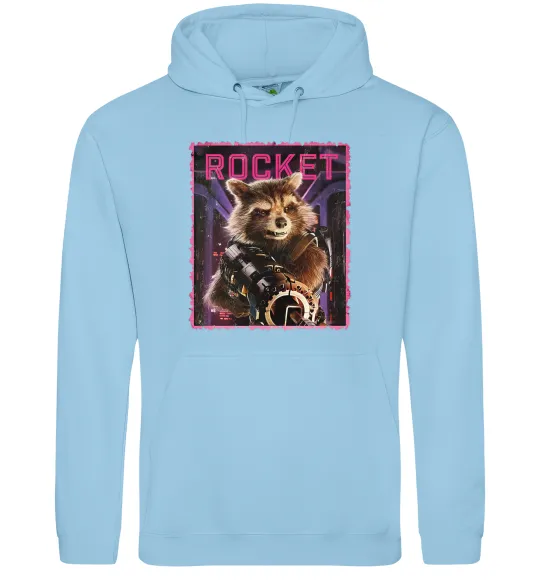 Женская толстовка (худи) Rocket Голубой фото