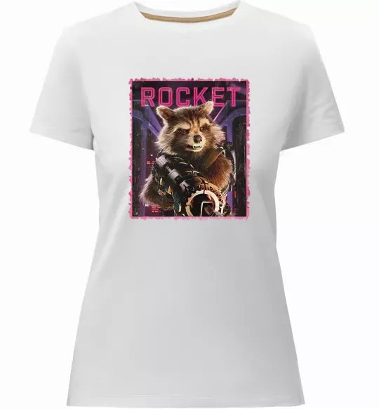 Жіноча преміум футболка Rocket Білий фото