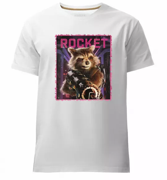 Мужская премиум футболка Rocket Белый фото