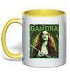 Чашка з кольоровою ручкою Gamora Сонячно жовтий фото