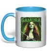 Чашка з кольоровою ручкою Gamora Блакитний фото