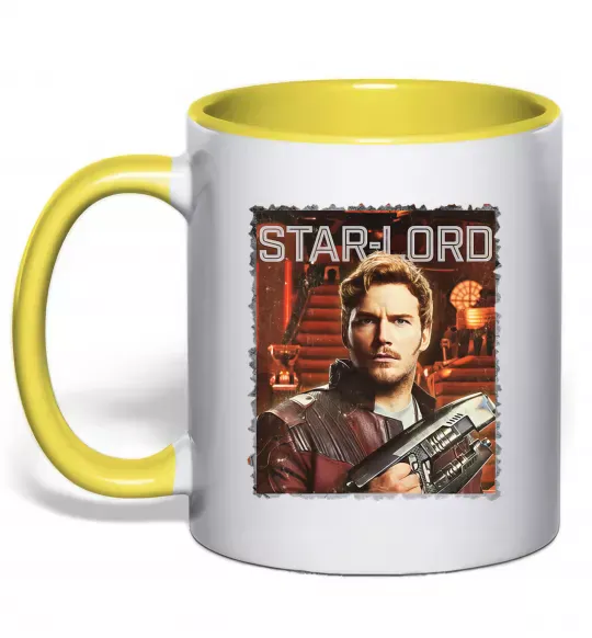 Чашка с цветной ручкой Star-lord Солнечно желтый фото