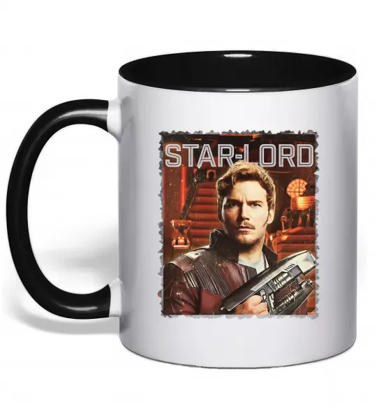 Чашка с цветной ручкой Star-lord Черный фото