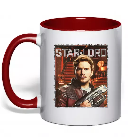 Чашка с цветной ручкой Star-lord Красный фото