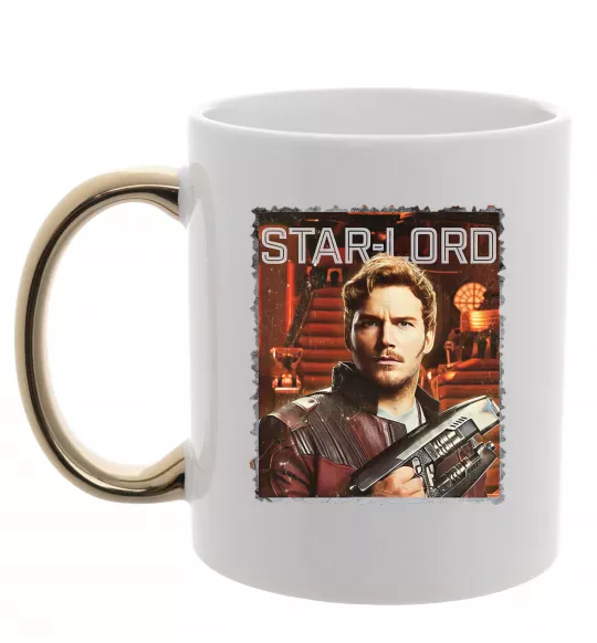 Чашка с цветной ручкой Star-lord Золото фото