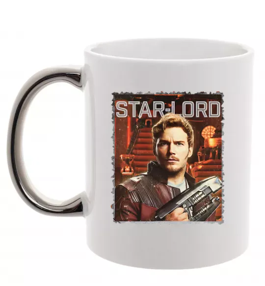 Чашка с цветной ручкой Star-lord Серебро фото
