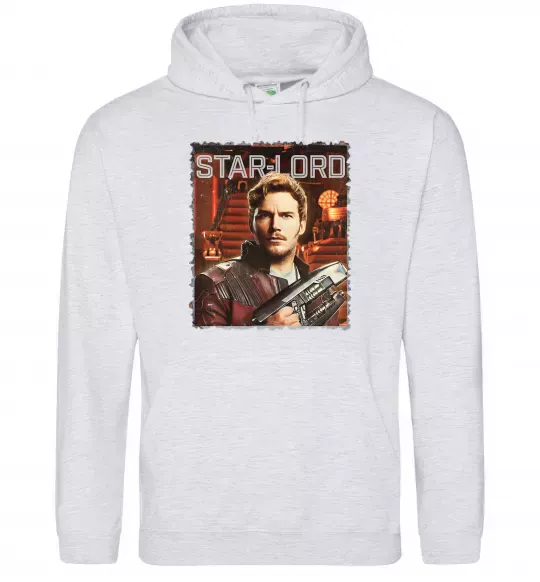 Чоловіча толстовка (худі) Star-lord Сірий меланж фото