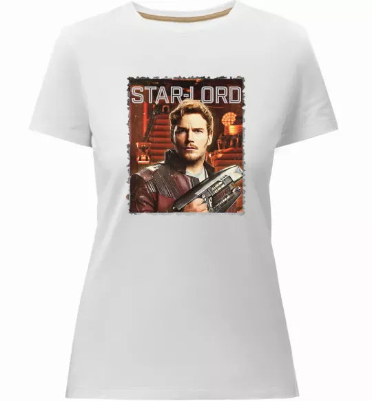 Жіноча преміум футболка Star-lord Білий фото