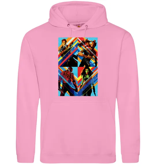 Чоловіча толстовка (худі) Вартові галактики яскраві Рожевий фото