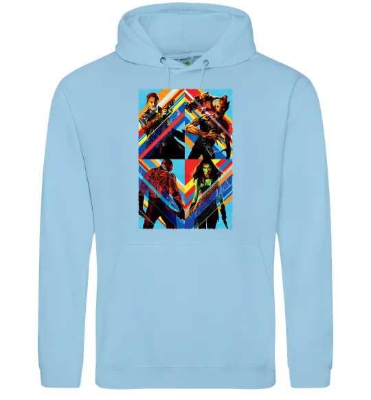 Жіноча толстовка (худі) Вартові галактики яскраві Блакитний фото