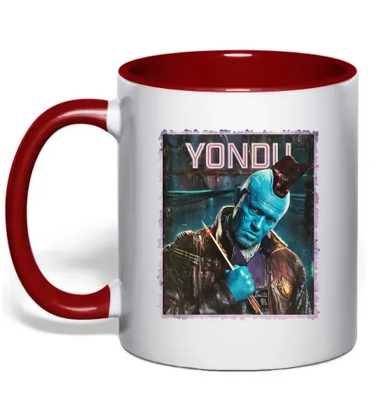 Чашка з кольоровою ручкою Yondu Червоний фото