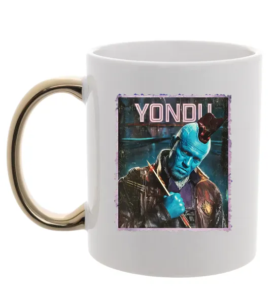 Чашка з кольоровою ручкою Yondu Золото фото