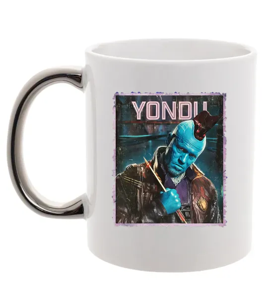 Чашка з кольоровою ручкою Yondu Срібло фото