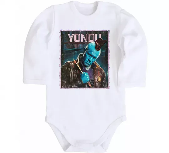 Детский боди Yondu Белый фото